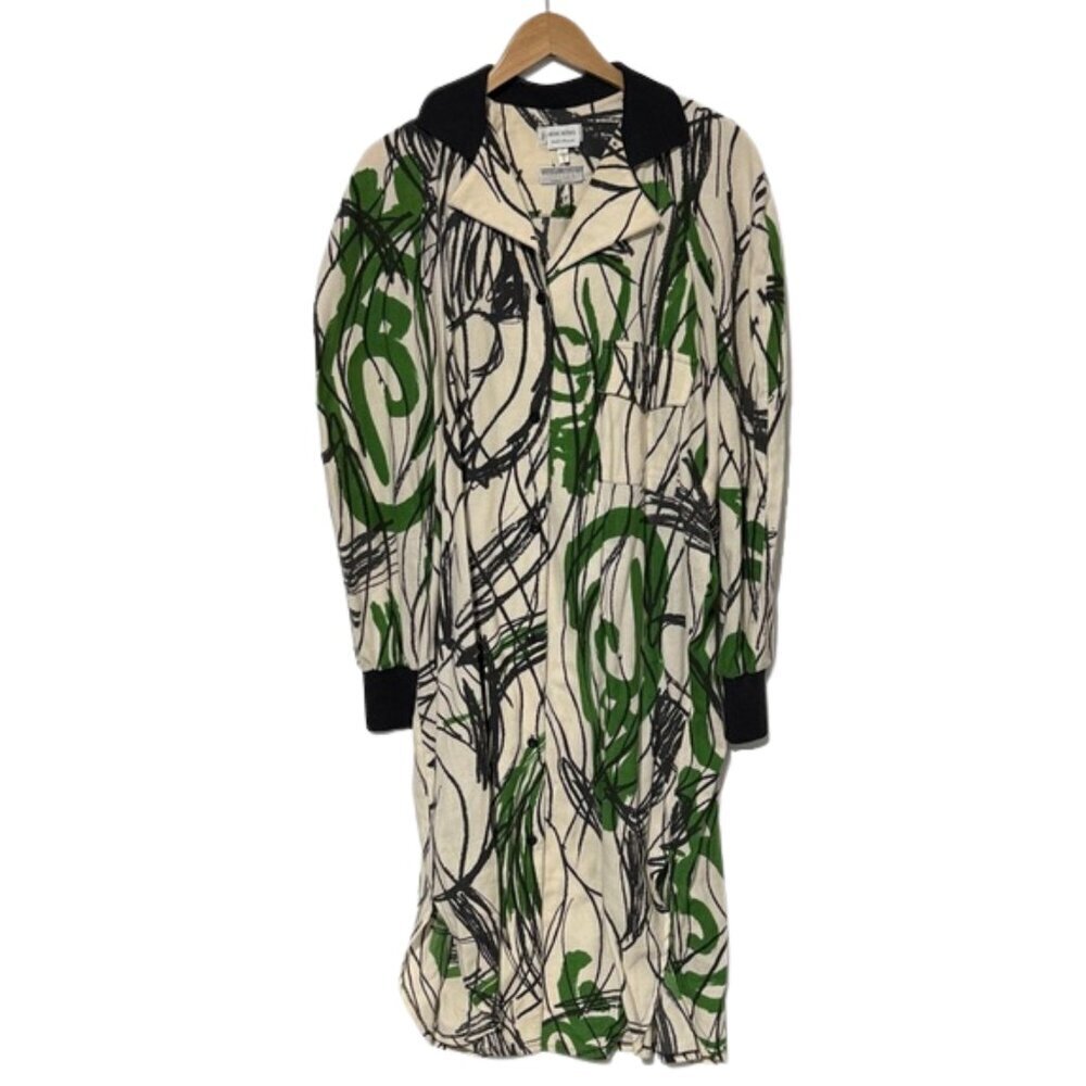 Betty Jackson Henri Bendel Vintage Viyella Wool Coat Jacket 10 Art Print White - Picture 1 of 14